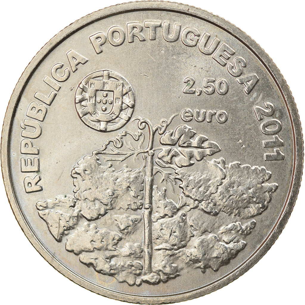 Portugal, 2-1/2 Euro, 2011, Lisbon, MS(60-62), Miedź-Nikiel, KM:810