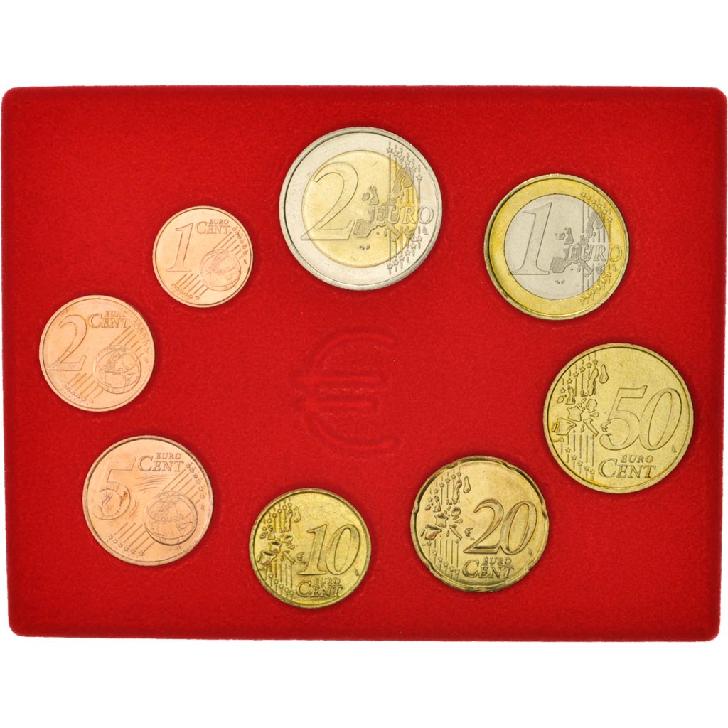 Monaco, Série de la 1 Centime à la 2 Euro Rainier III 2001