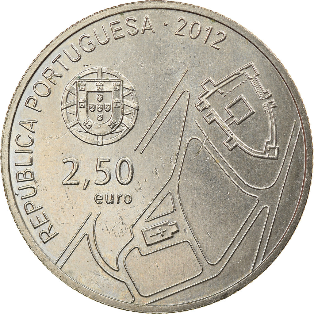 Portugal, 2-1/2 Euro, 2012, Lisbon, VZ+, Copper-nickel, KM:819