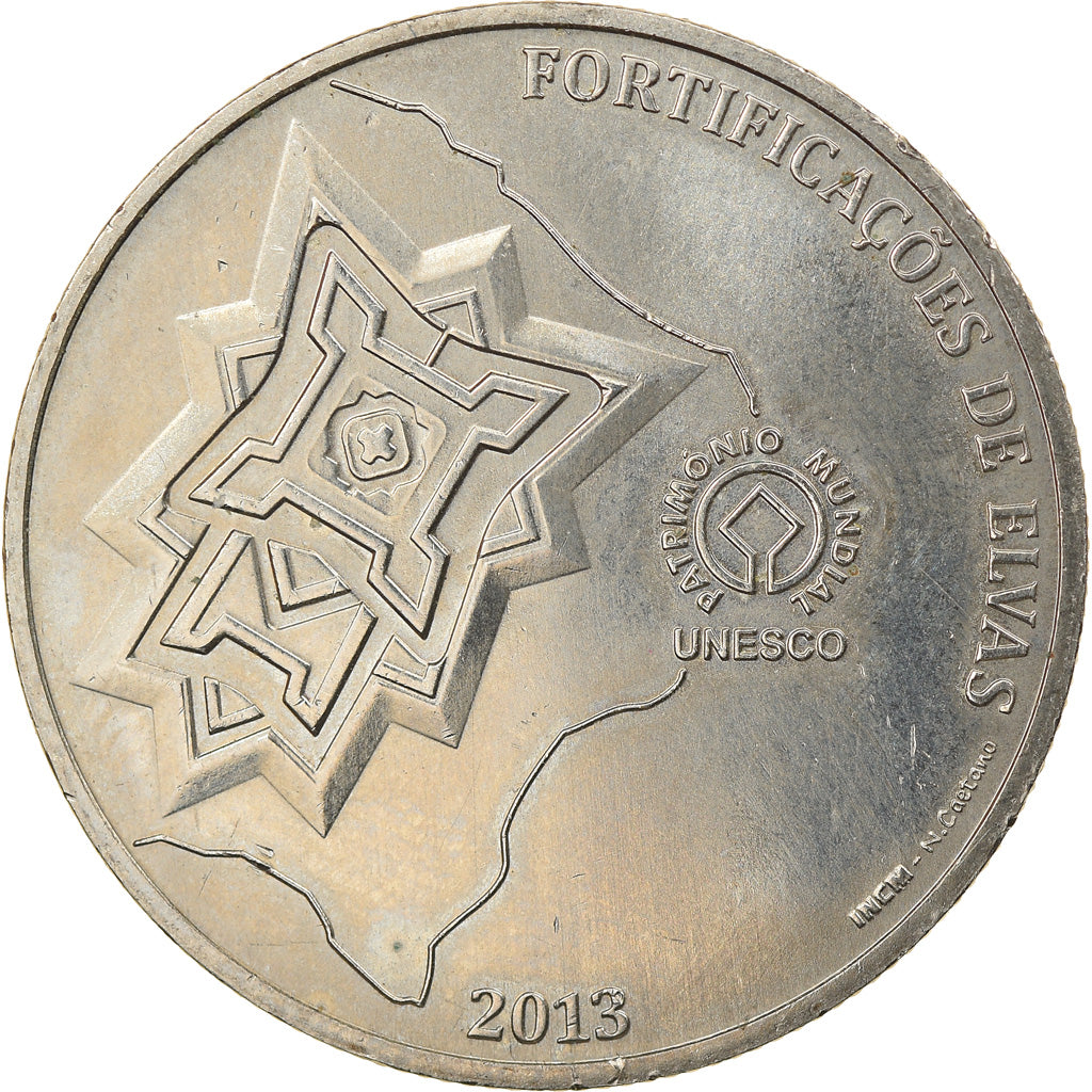 Portugal, 2-1/2 Euro, Fortifications d'Elvas, 2013, MS(60-62), Cobre-níquel