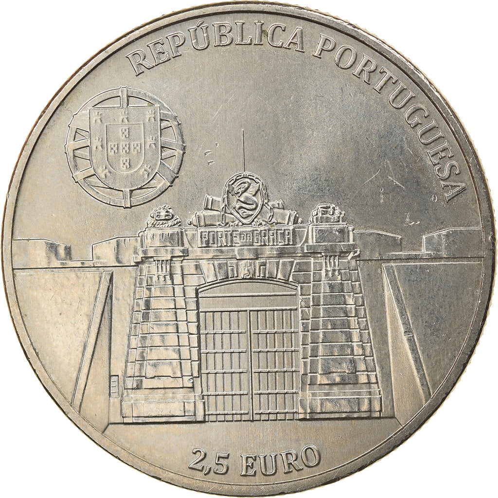 Portugal, 2-1/2 Euro, Fortifications d'Elvas, 2013, MS(60-62), Cobre-níquel