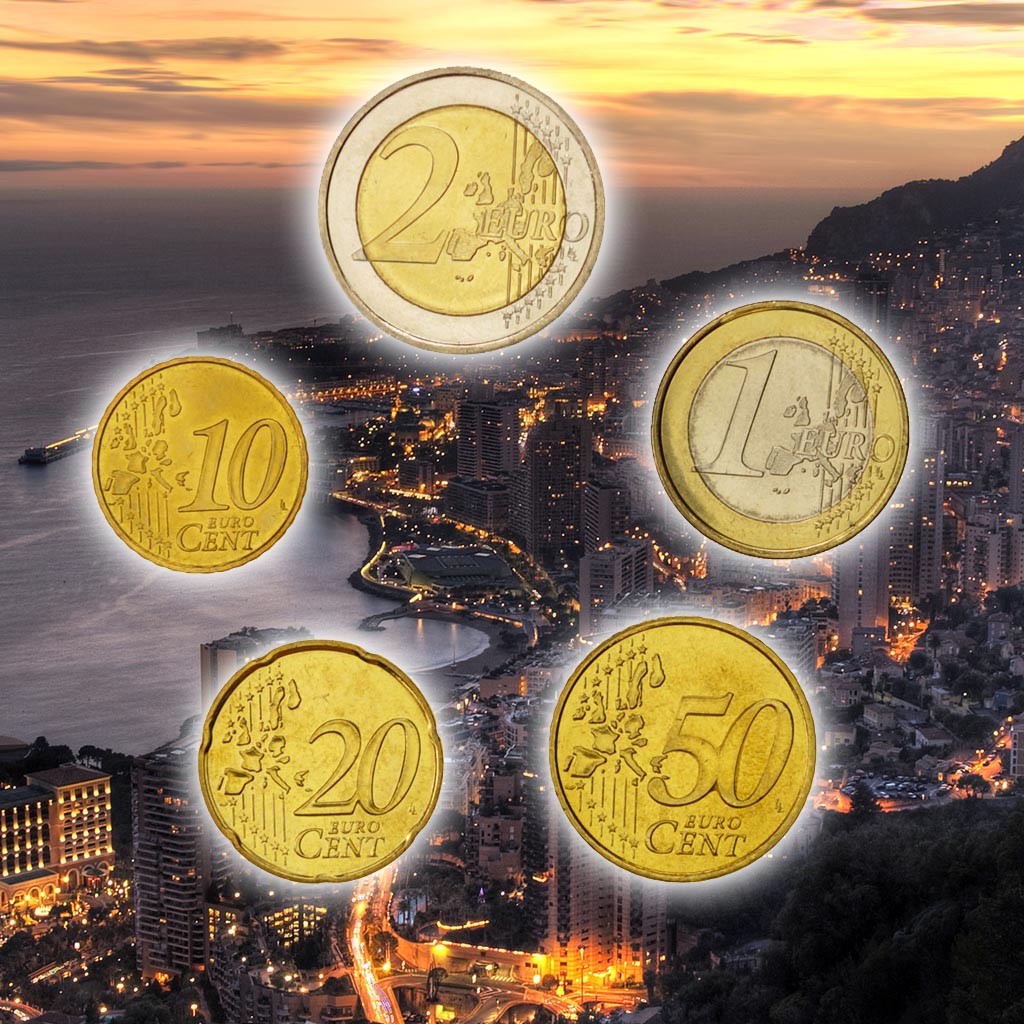 Monaco, 10 Cents to 2 Euro, 2002, MS(63), 0.00