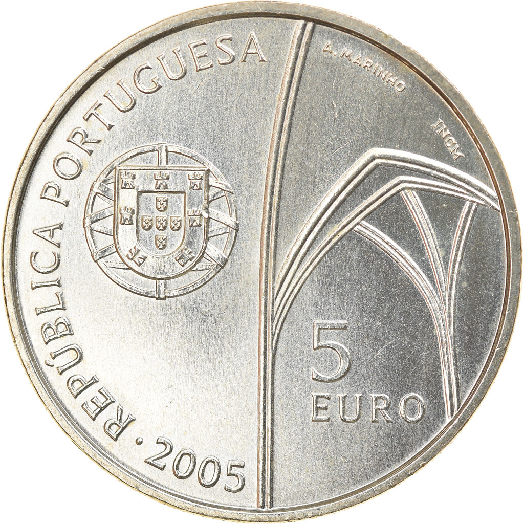 Portugal, 5 Euro, 2005, Lisbon, MS(60-62), Srebro, KM:761