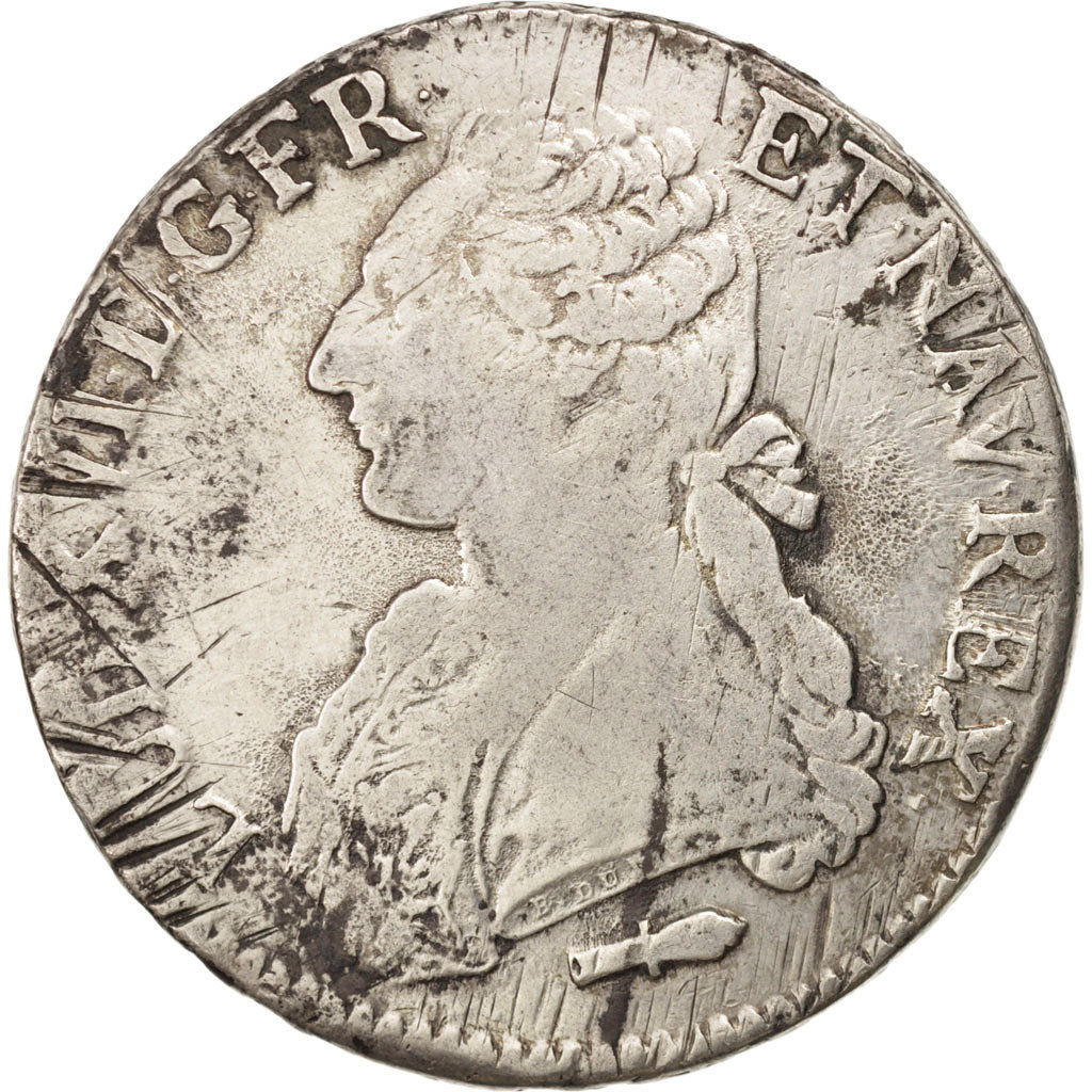 Francia, Louis XVI, Écu aux branches d'olivier, Ecu, 1781, Perpignan, MB, Ar...