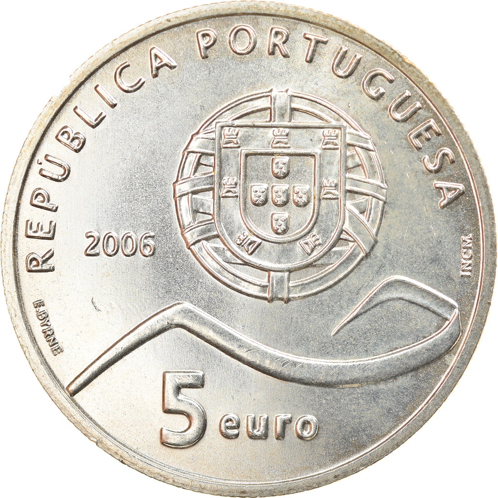 Portugal, 5 Euro, 2006, Lisbon, MS(63), Silver, KM:769