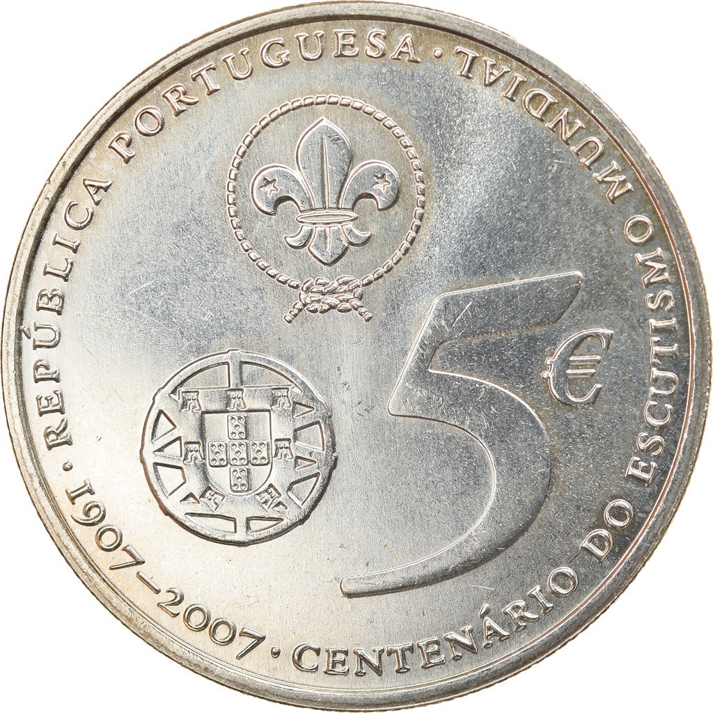 Portugal, 5 Euro, 2007, Lisbon, MS(60-62), Silver, KM:770