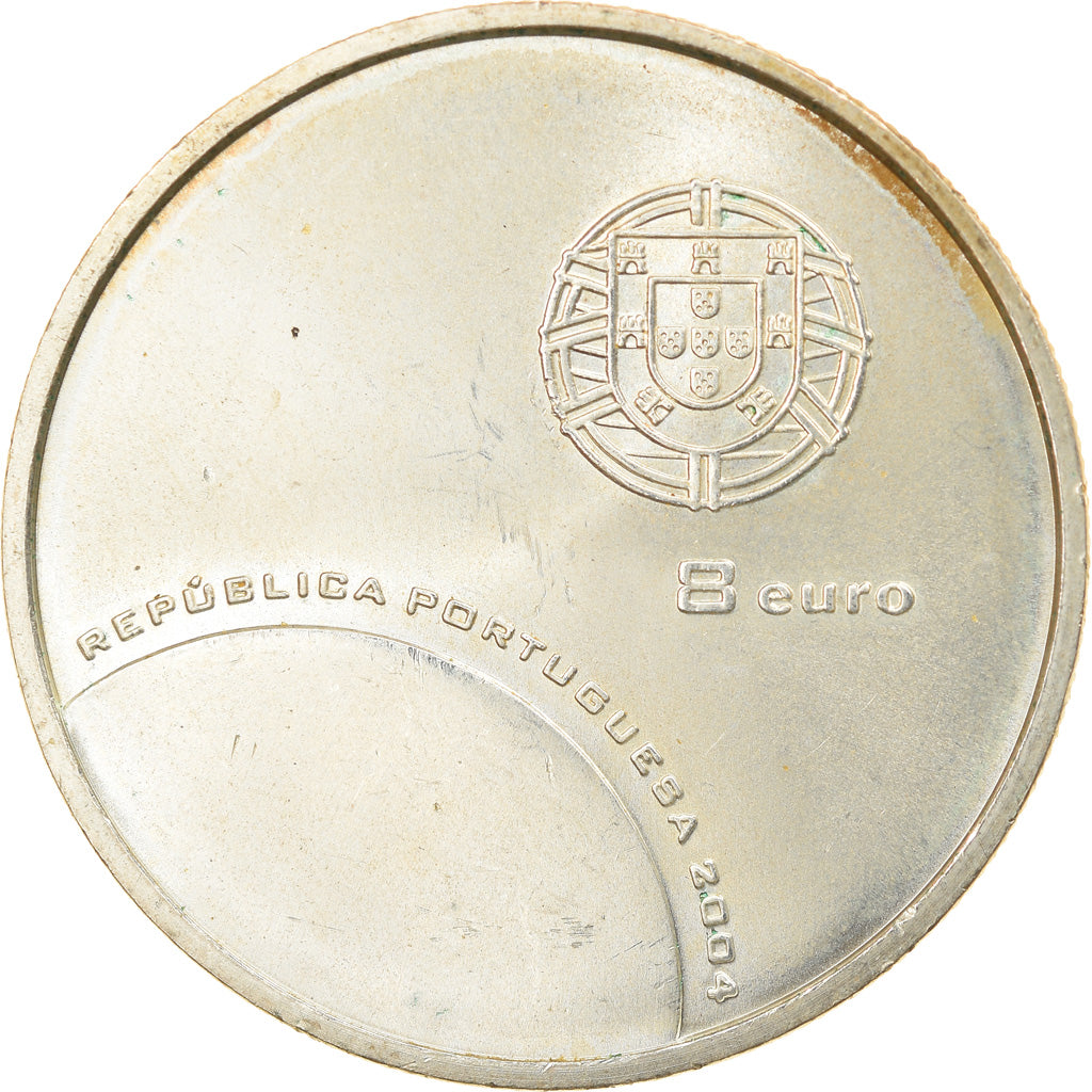 Portogallo, 8 Euro, 2004, Lisbon, SPL, Argento, KM:756