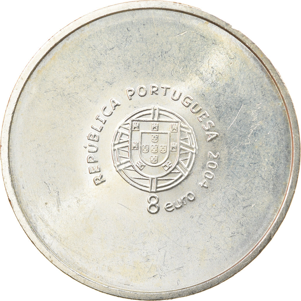 Portugal, 8 Euro, 2004, Lisbon, MS(63), Prata, KM:758