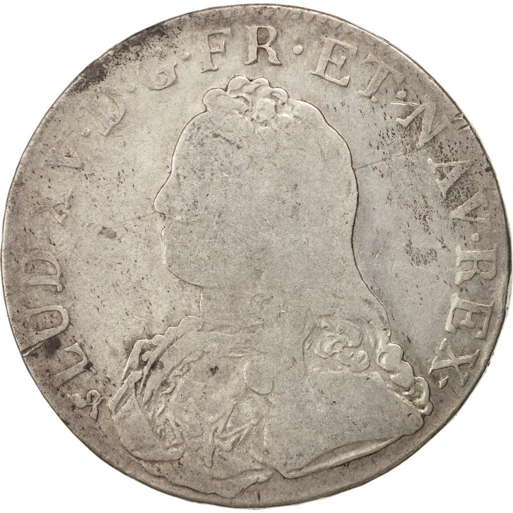 FRANCE, Écu aux branches d'olivier, ECU, 1727, Rouen, KM #486.3, VG(8-10), ...