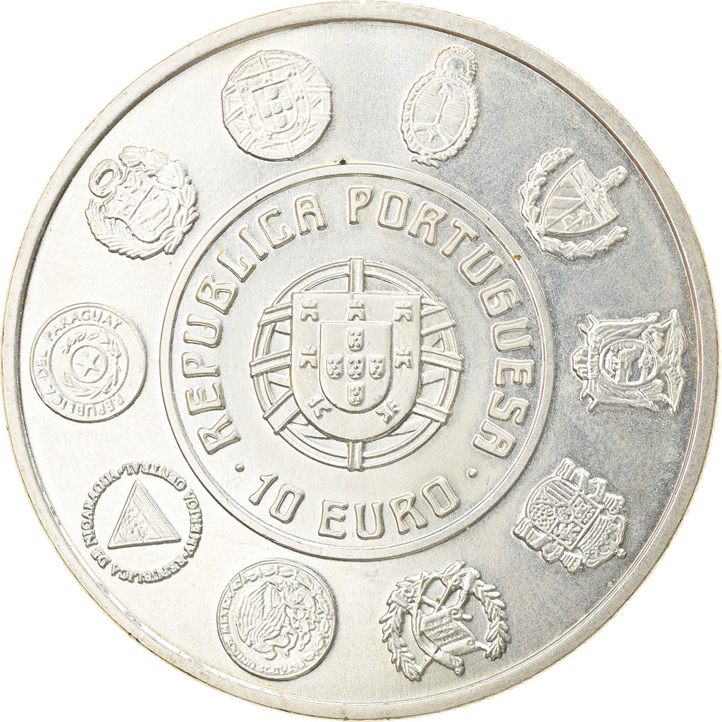 Portugal, 10 Euro, 2003, Lisbon, MS(63), Silver, KM:748