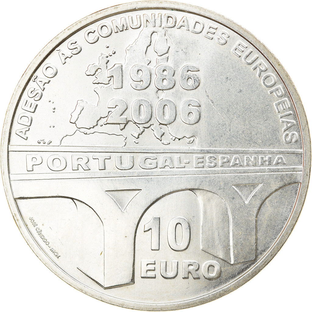 Portugal, 10 Euro, 2006, Lisbon, MS(63), Srebro, KM:775