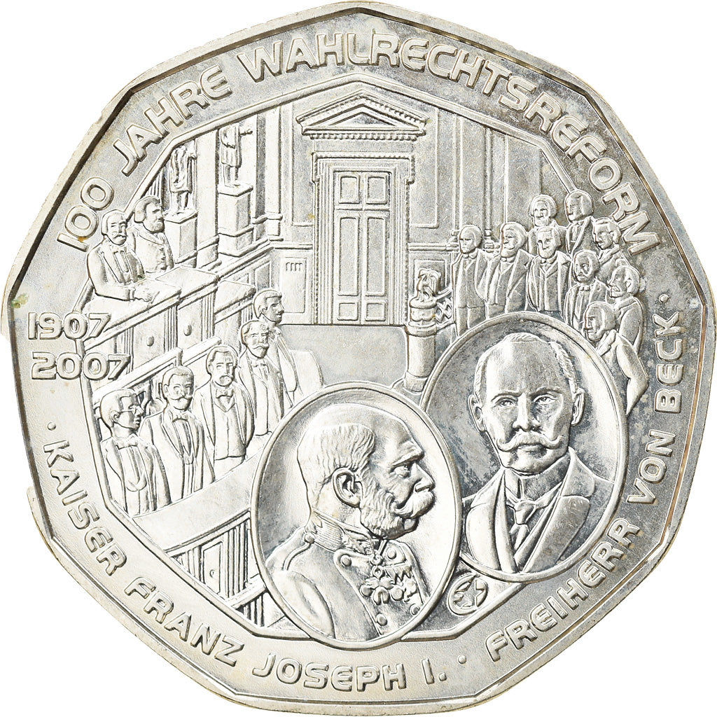 Austria, 5 Euro, 2007, Vienna, MS(63), Silver, KM:3144