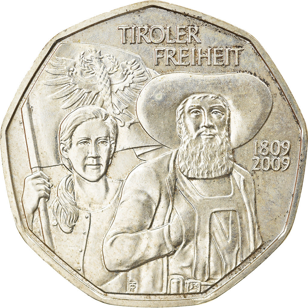 Austria, 5 Euro, 2009, Vienna, MS(63), Silver, KM:3177