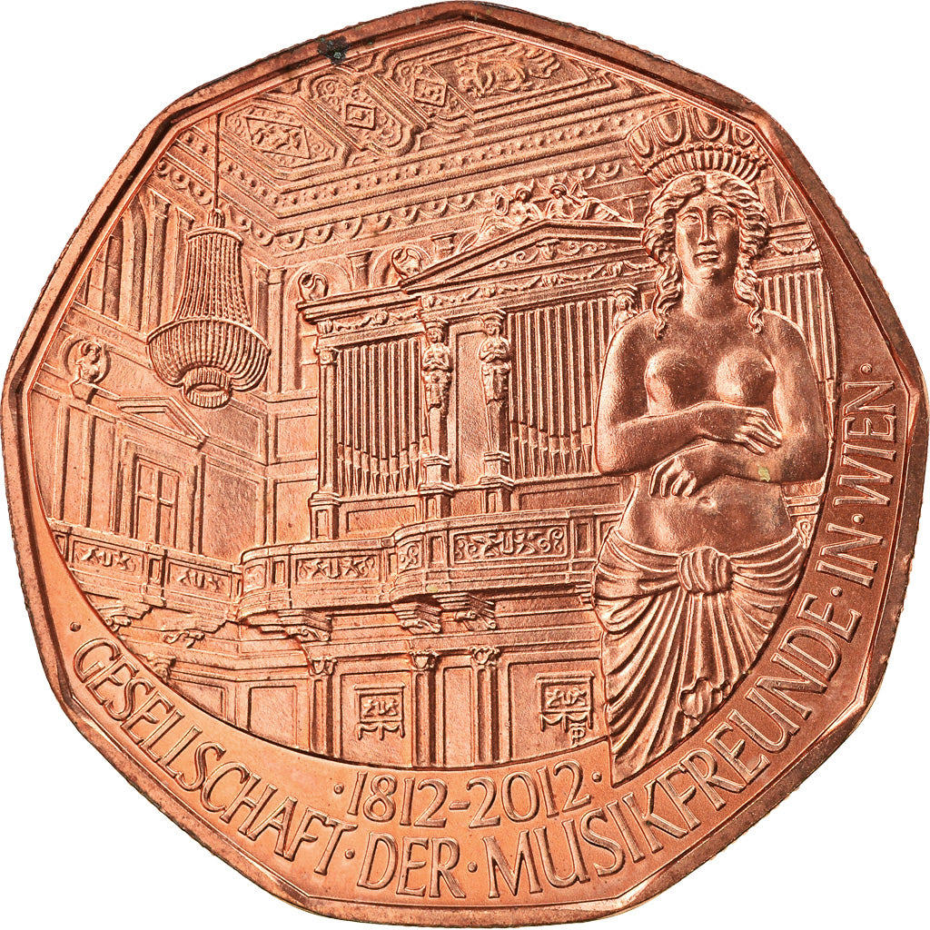 Austria, 5 Euro, 2012, Vienna, MS(63), Copper, KM:3206