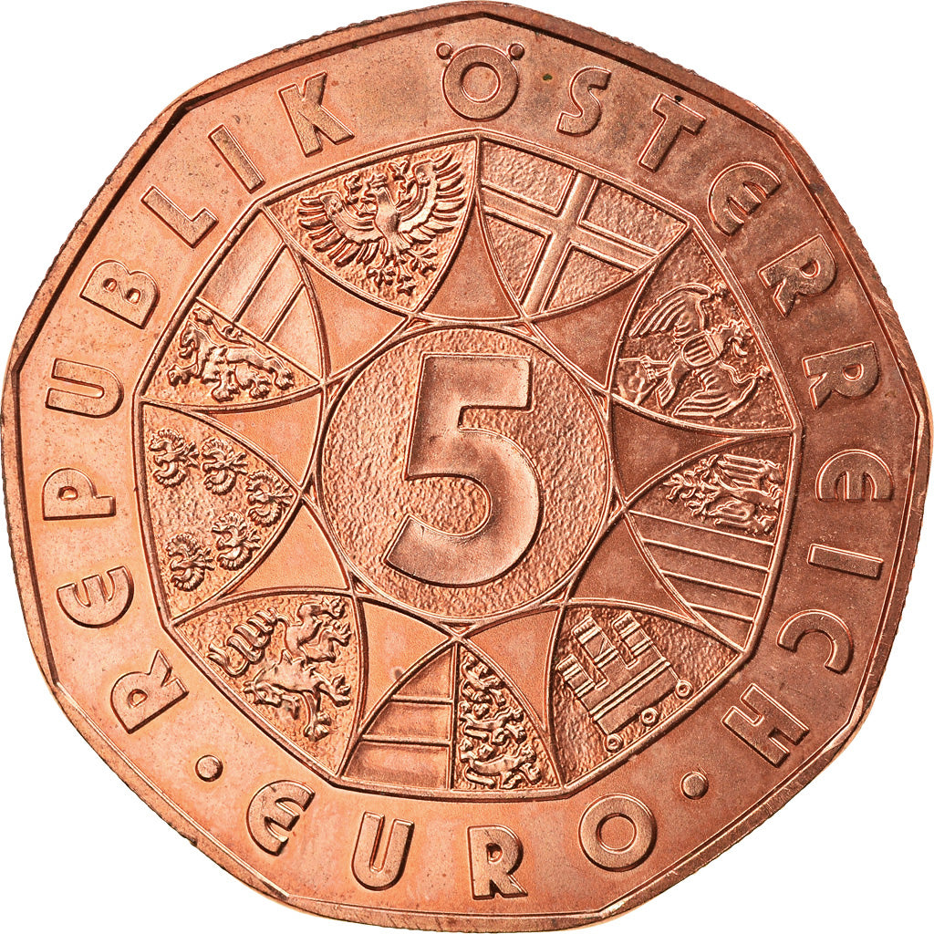 Austria, 5 Euro, 2012, Vienna, MS(63), Copper, KM:3206