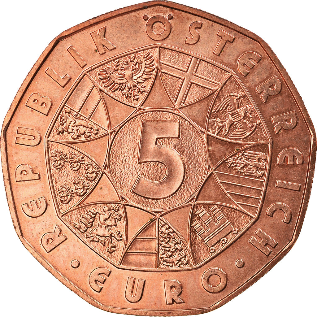 Austria, 5 Euro, 2012, Vienna, SPL, Rame, KM:3215