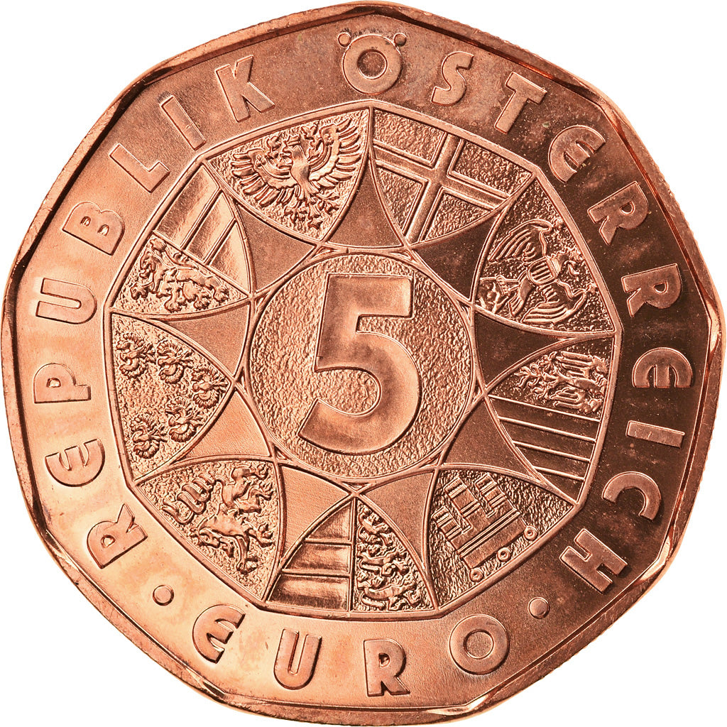 Österreich, 5 Euro, 2013, Vienna, UNZ, Kupfer, KM:3222