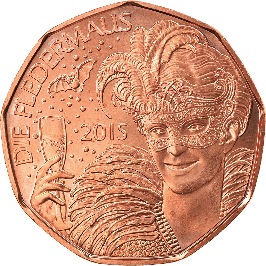 Austria, 5 Euro, Nouvelle année, 2015, Vienna, MS(63), Copper
