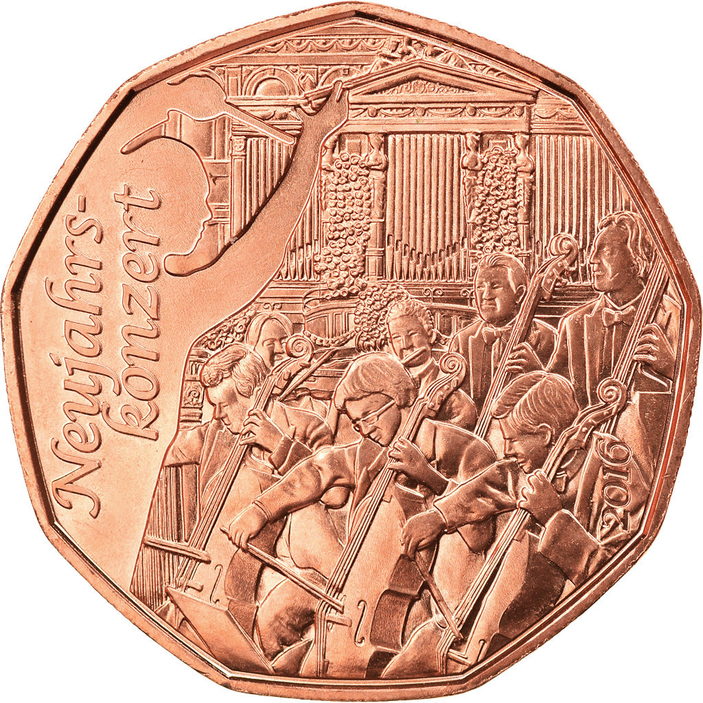 Austria, 5 Euro, Nouvelle année, 2016, Vienna, MS(63), Copper