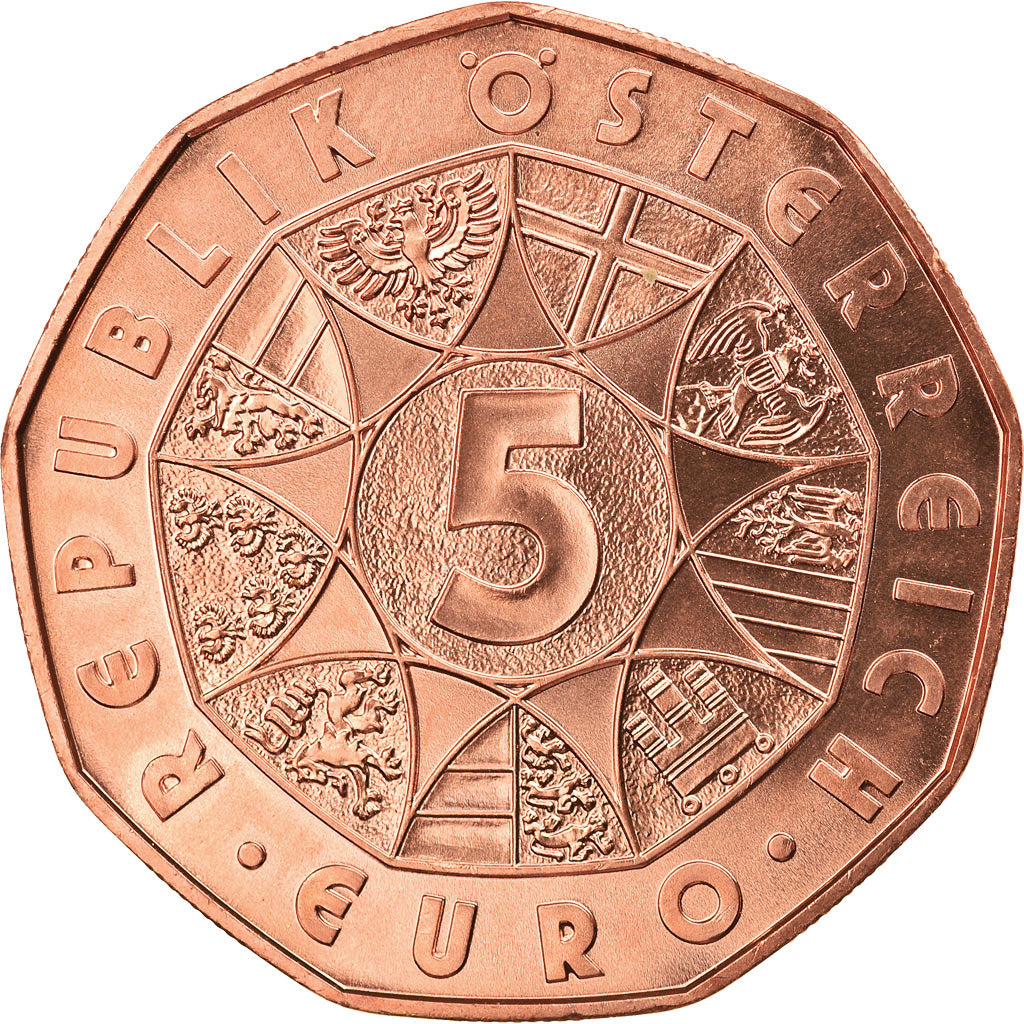 Austria, 5 Euro, Le lièvre de Dürer, 2016, Vienna, MS(63), Copper