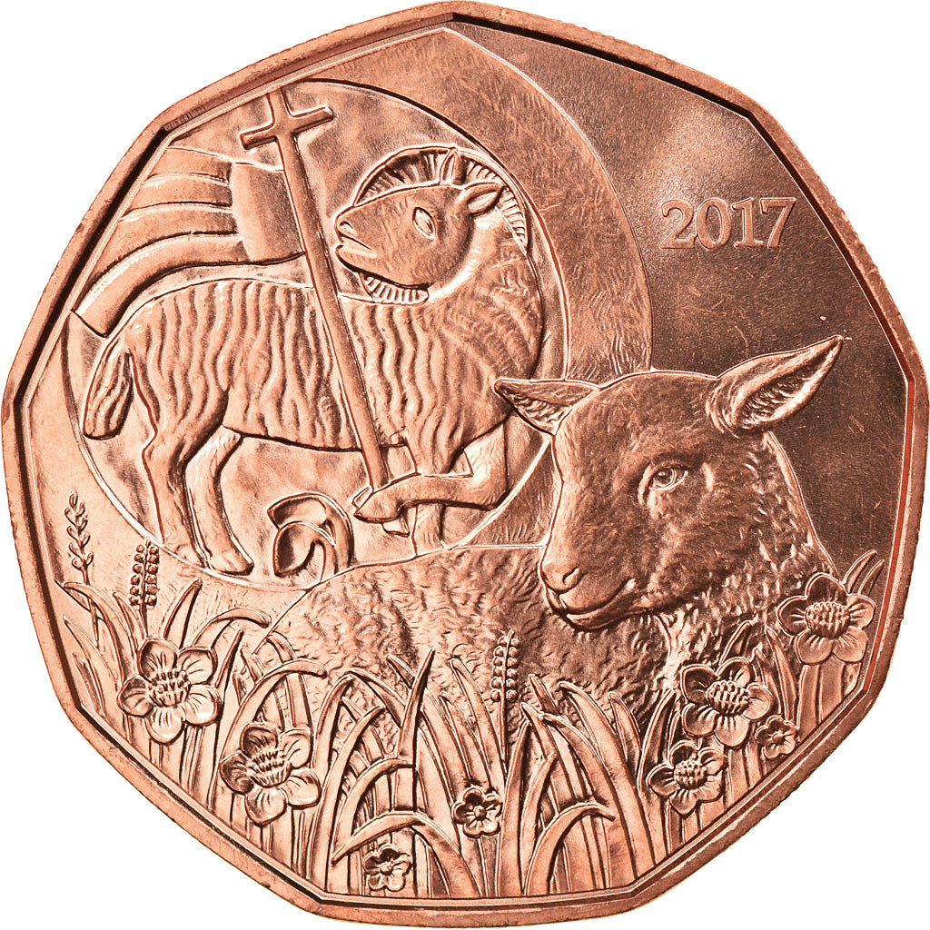 Austria, 5 Euro, Agneau de Pâques, 2017, Vienna, MS(63), Copper