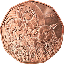 Austria, 5 Euro, Agneau de Pâques, 2017, Vienna, MS(63), Copper