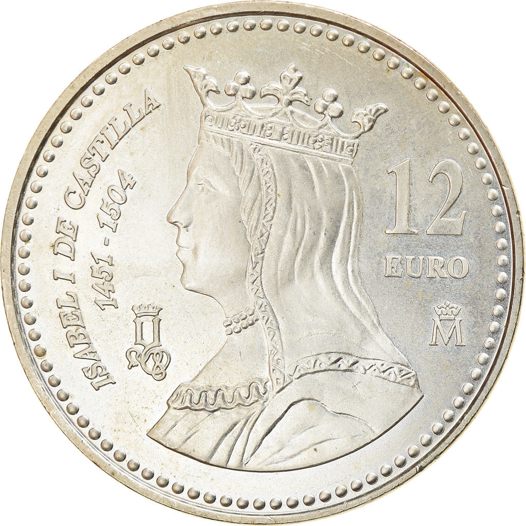 Spain, 12 Euro, 2004, Madrid, MS(63), Silver, KM:1095