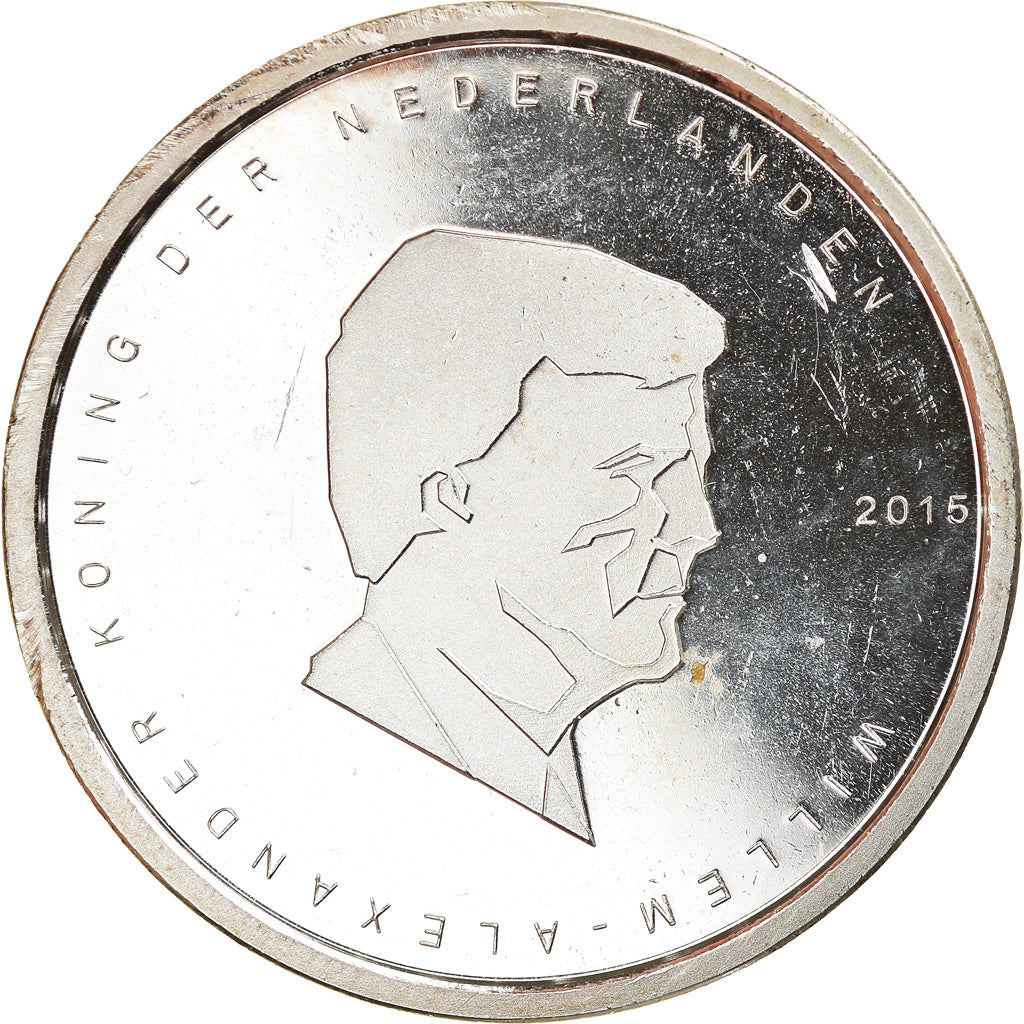 Netherlands, 5 Euro, Bataille de Waterloo, 2015, MS(60-62), Copper Plated Silver