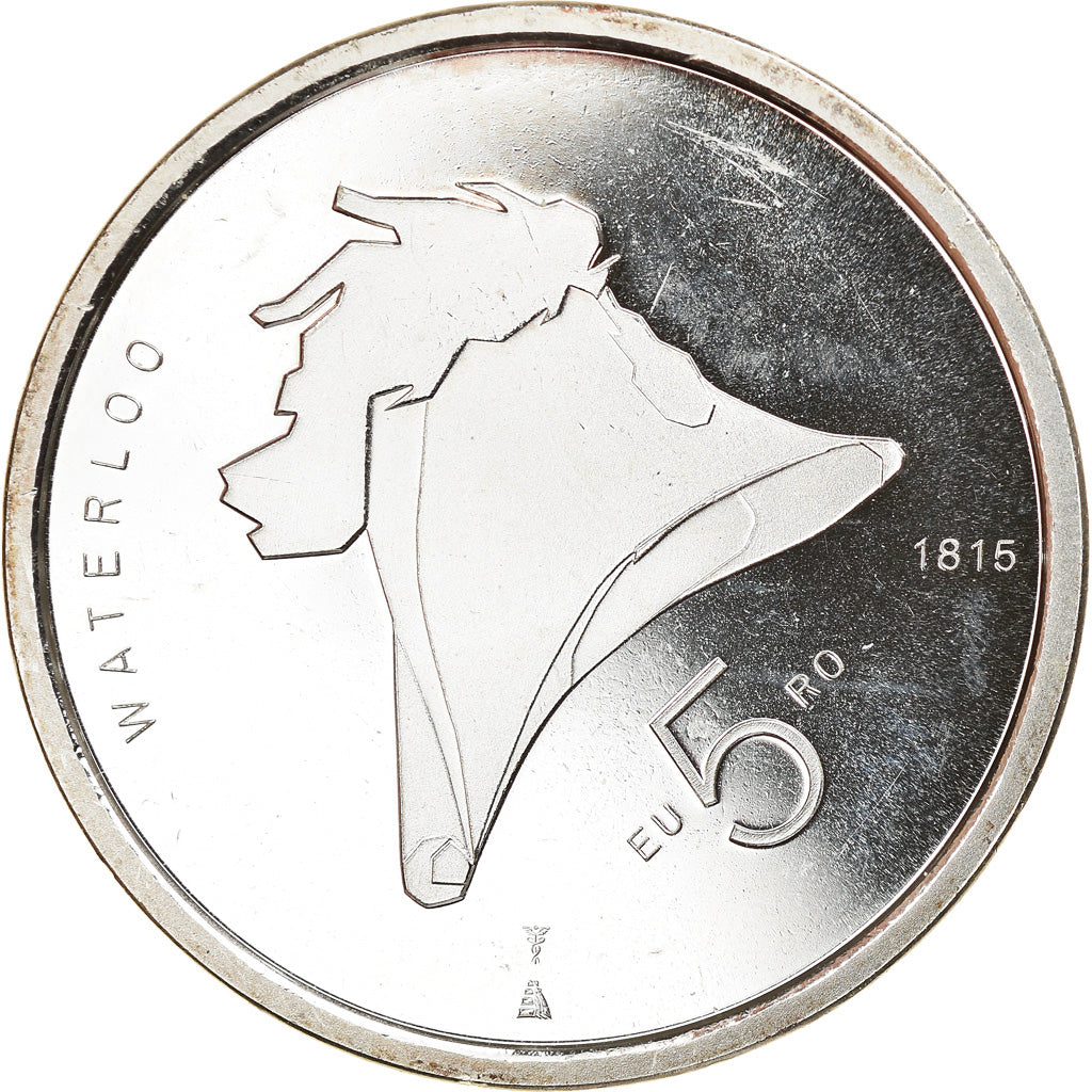 Netherlands, 5 Euro, Bataille de Waterloo, 2015, MS(60-62), Copper Plated Silver