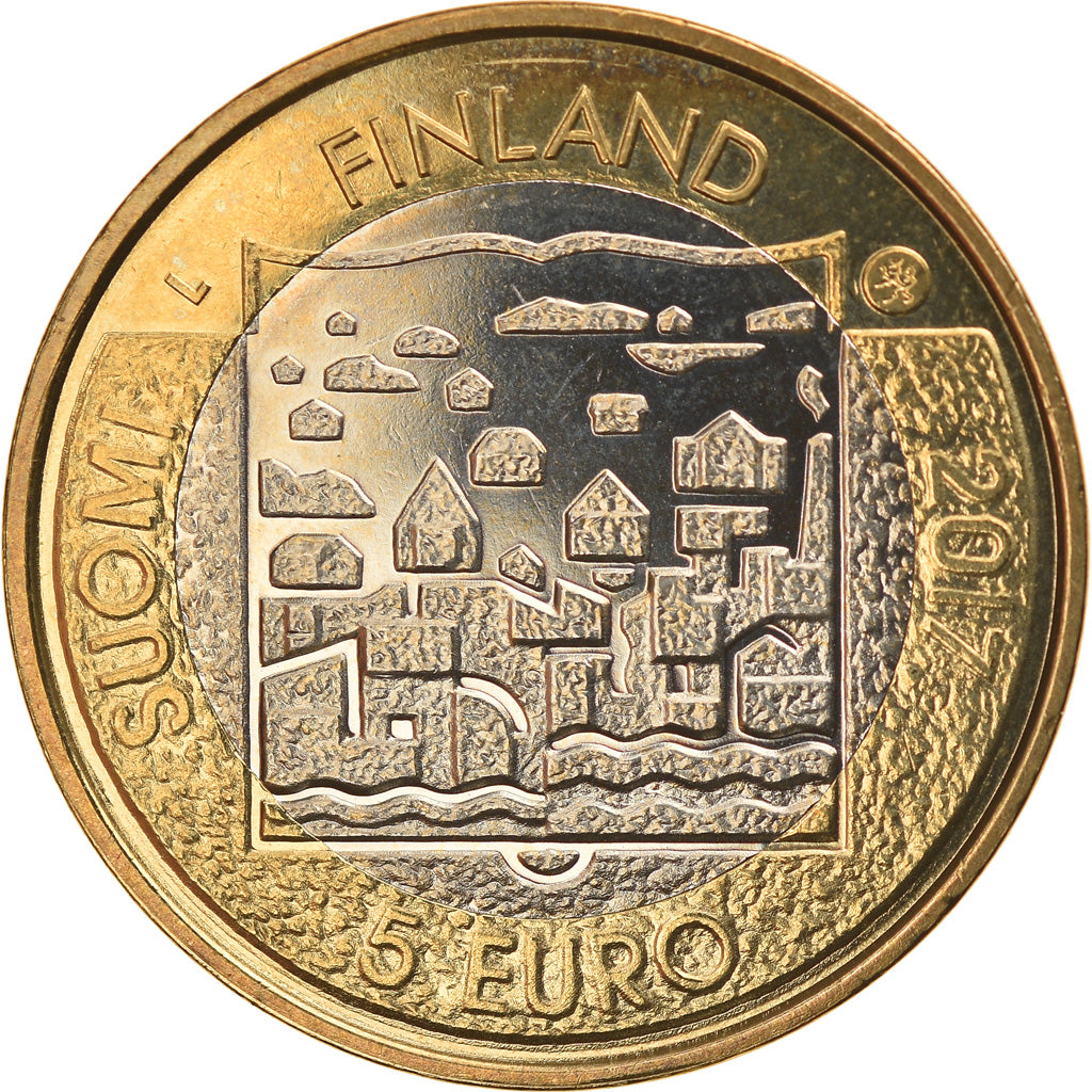 Finland, 5 Euro, Carl Gustaf Emil MANNERHEIM, 2017, MS(63), Bi-Metallic