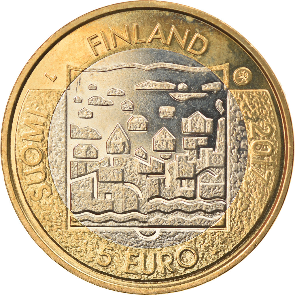 Finland, 5 Euro, Juho Kusti Paasikivi, 2017, MS(63), Bi-Metallic