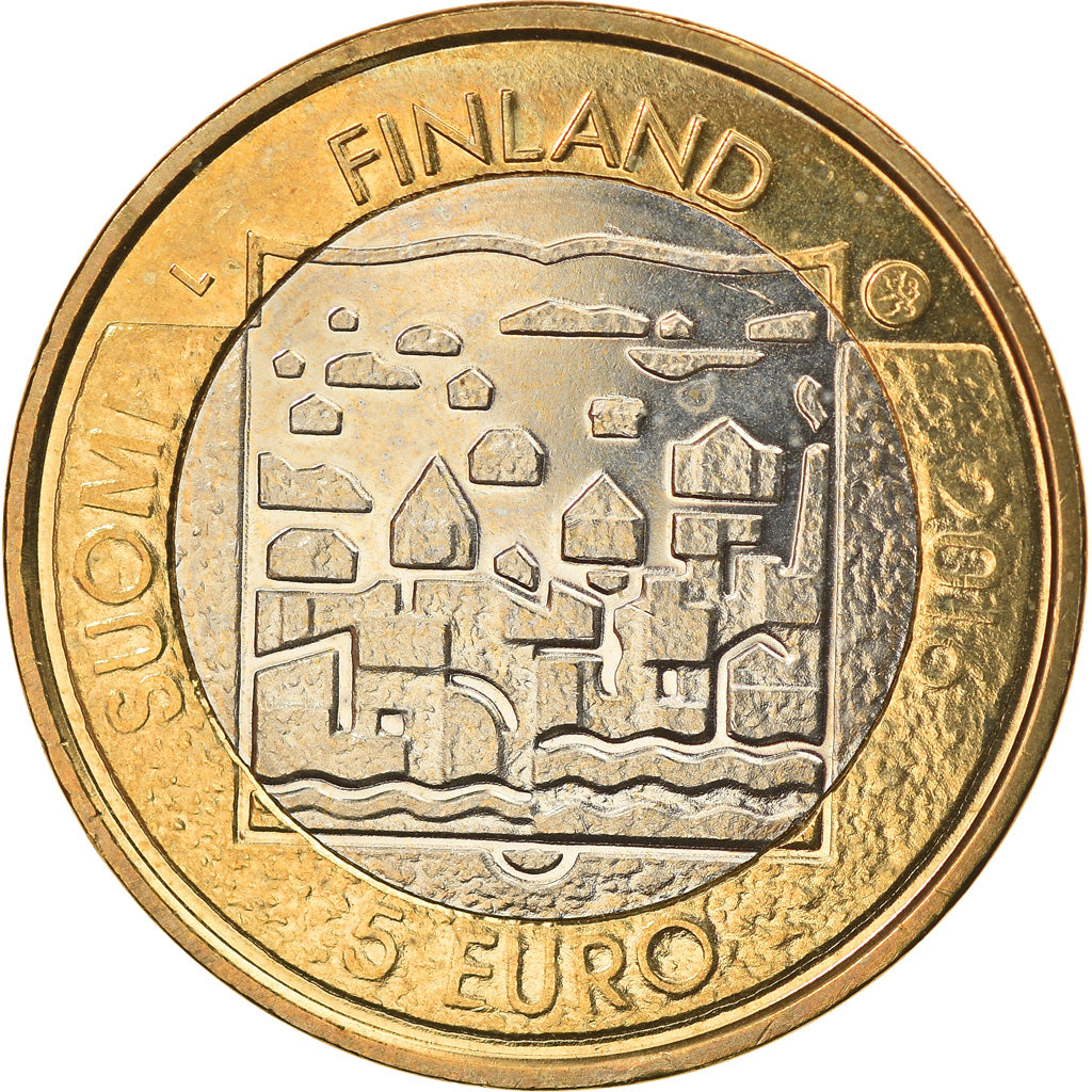 Finland, 5 Euro, Pehr Evind Svinhufvud, 2016, MS(63), Bi-Metallic