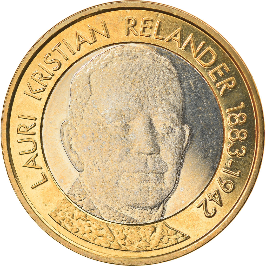 Finland, 5 Euro, Lauri Kristian Relander, 2016, MS(63), Bi-Metallic