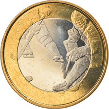 Finland, 5 Euro, Le hockey sur glace, 2016, MS(63), Bi-Metallic