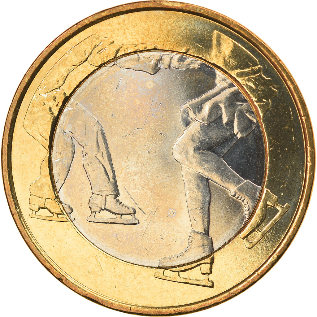 Finland, 5 Euro, Patinage Artistique, 2015, MS(60-62), Bi-Metallic