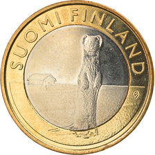 Finland, 5 Euro, L'hermine d'Ostrobotnie, 2015, MS(63), Bi-Metallic