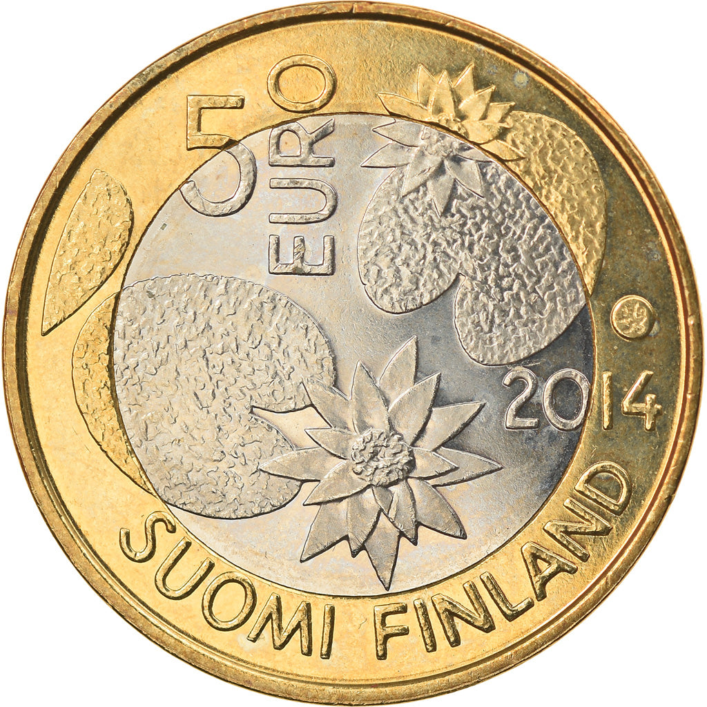 Finland, 5 Euro, Nature sauvage, 2014, MS(60-62), Bi-Metallic