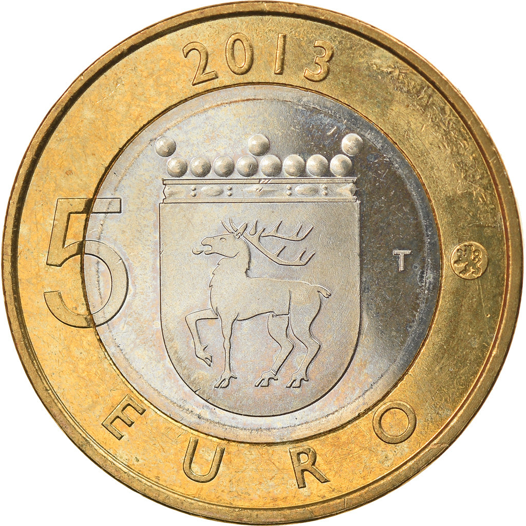 Finland, 5 Euro, Le phare de Sälskär, 2013, MS(63), Bi-Metallic