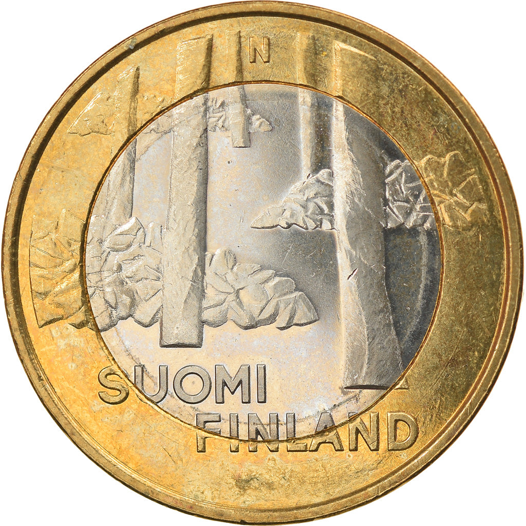 Finland, 5 Euro, Satakunta, Sammallahdenkmäki, 2013, MS(63), Bi-Metallic