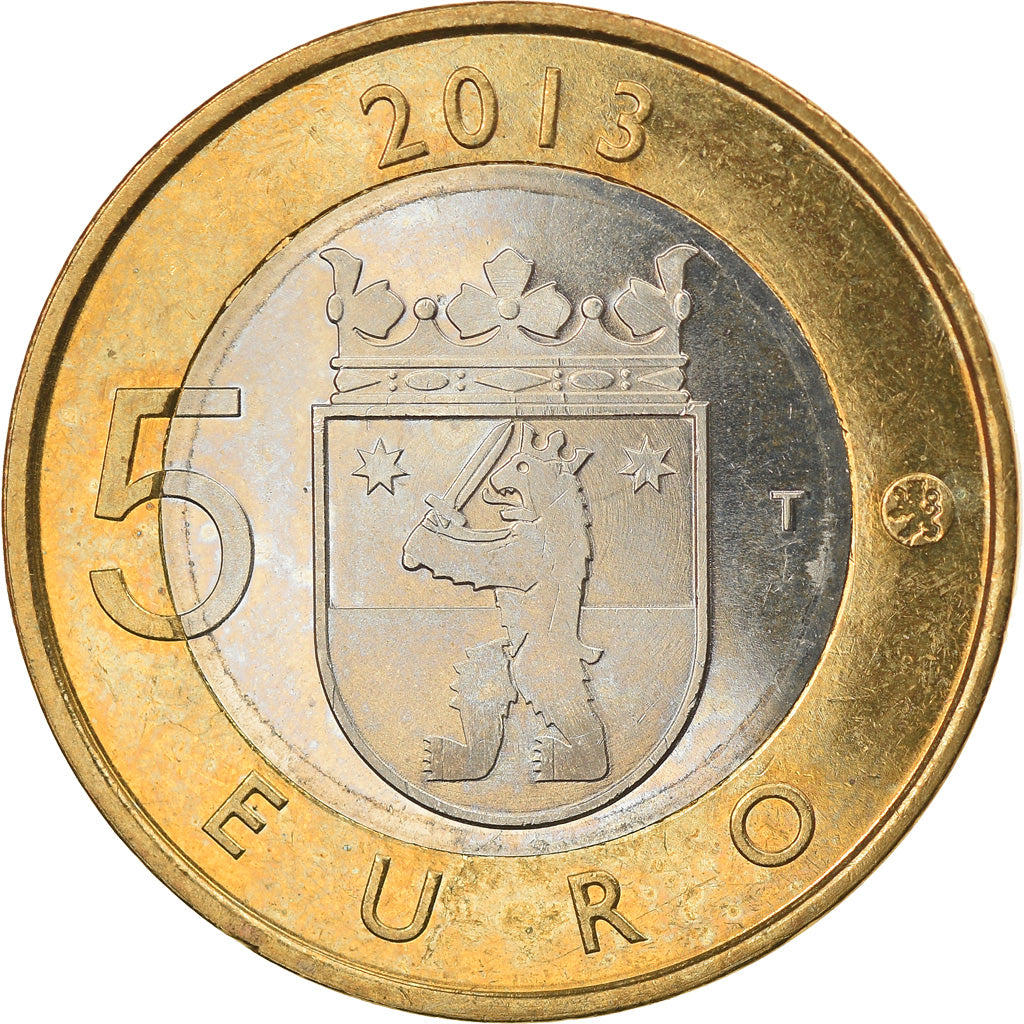 Finland, 5 Euro, Satakunta, Sammallahdenkmäki, 2013, MS(63), Bi-Metallic