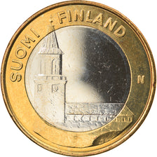 Finland, 5 Euro, La cathédrale de Turku, 2013, MS(63), Bi-Metallic