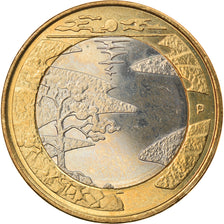 Finland, 5 Euro, L'été, 2013, MS(63), Bi-Metallic