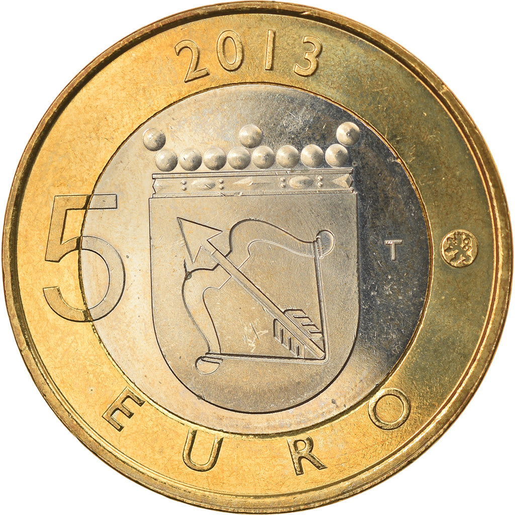Finland, 5 Euro, Château fort d'Olavinlinna, 2013, MS(63), Bi-Metallic