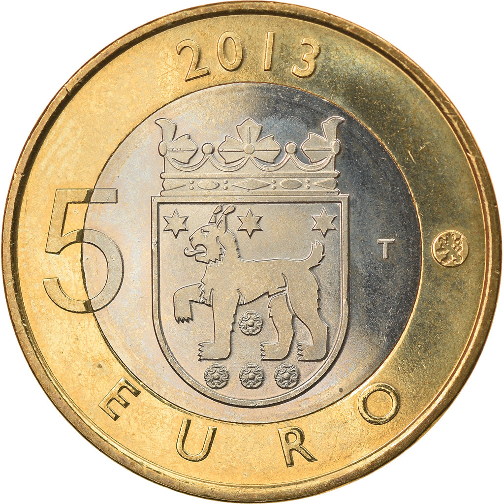 Finlandia, 5 Euro, Église de St Laurent en Häme, 2013, SC, Bimetálico