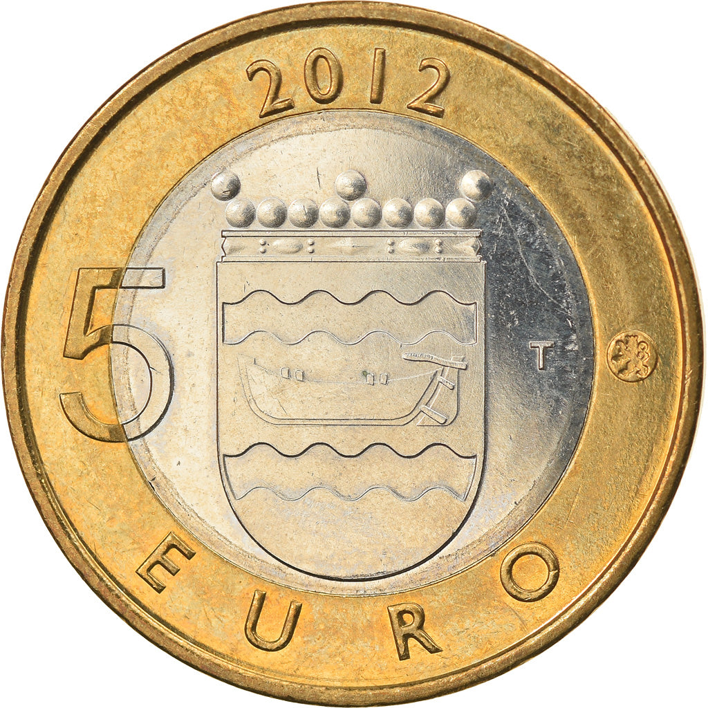 Finland, 5 Euro, 2012, Vantaa, MS(60-62), Bi-Metallic, KM:191