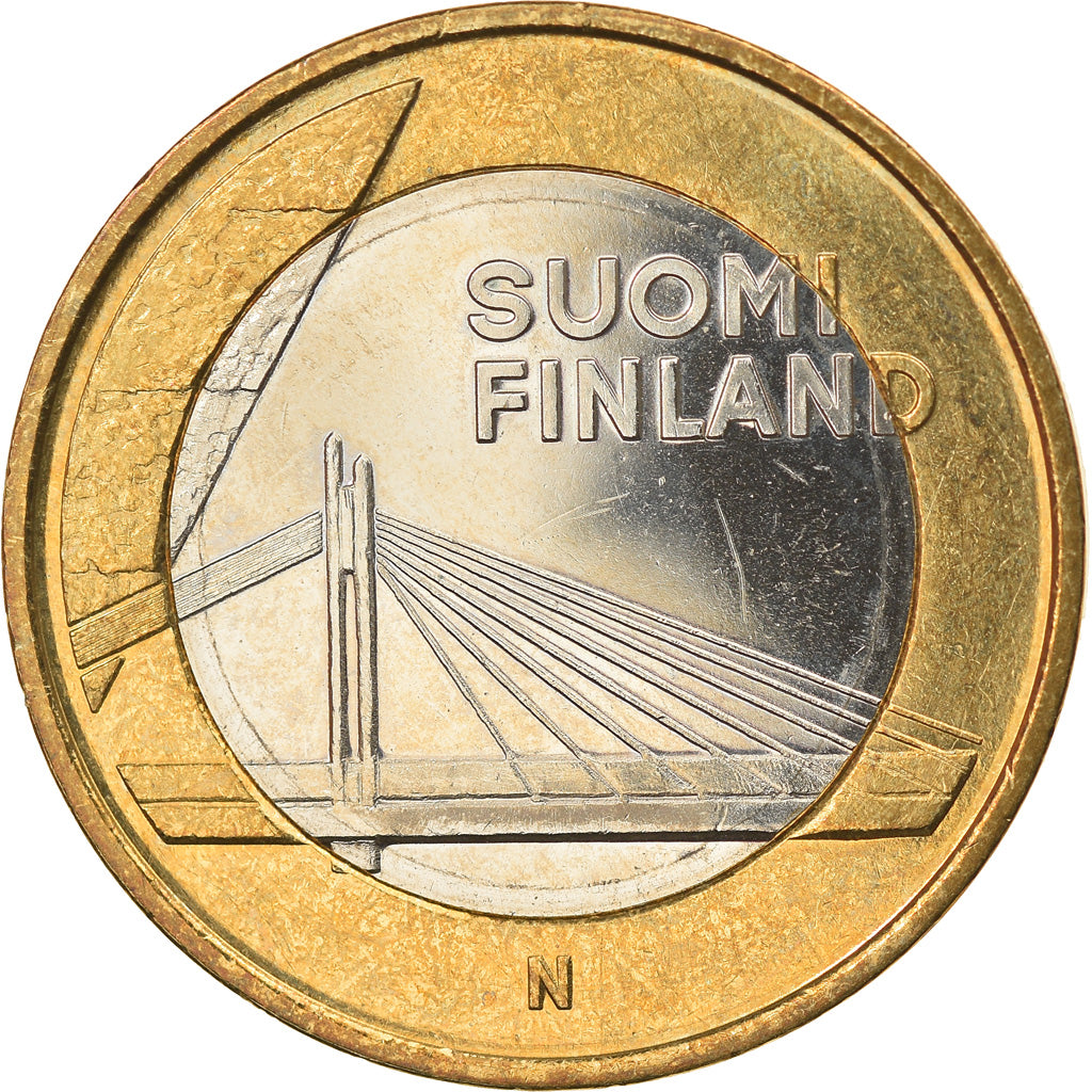 Finland, 5 Euro, 2012, Vantaa, MS(60-62), Bi-Metallic, KM:192