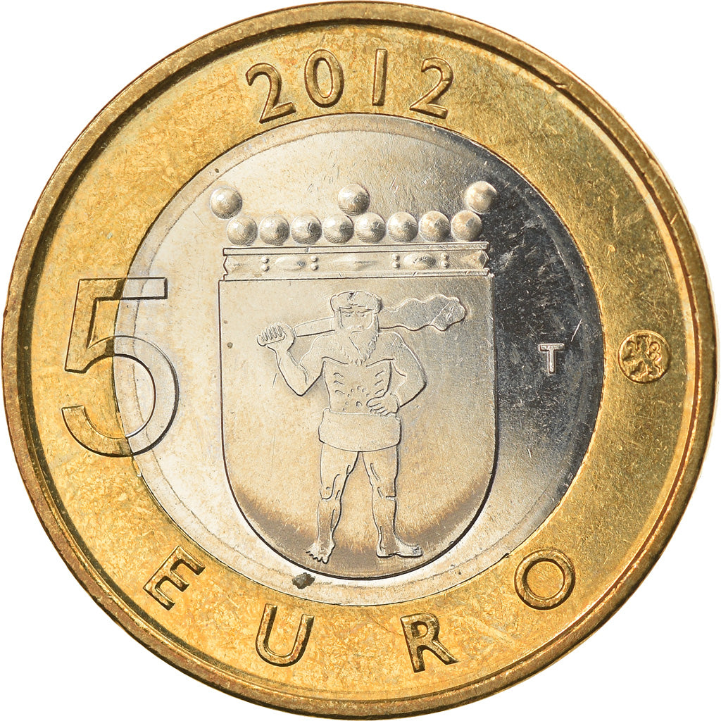 Finland, 5 Euro, 2012, Vantaa, MS(60-62), Bi-Metallic, KM:192