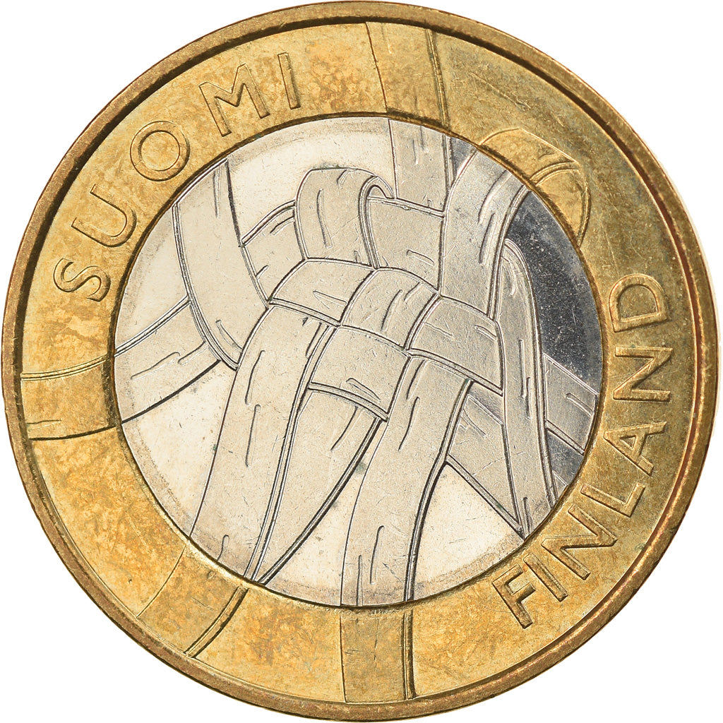 Finlandia, 5 Euro, 2011, Vantaa, EBC+, Bimetálico, KM:159