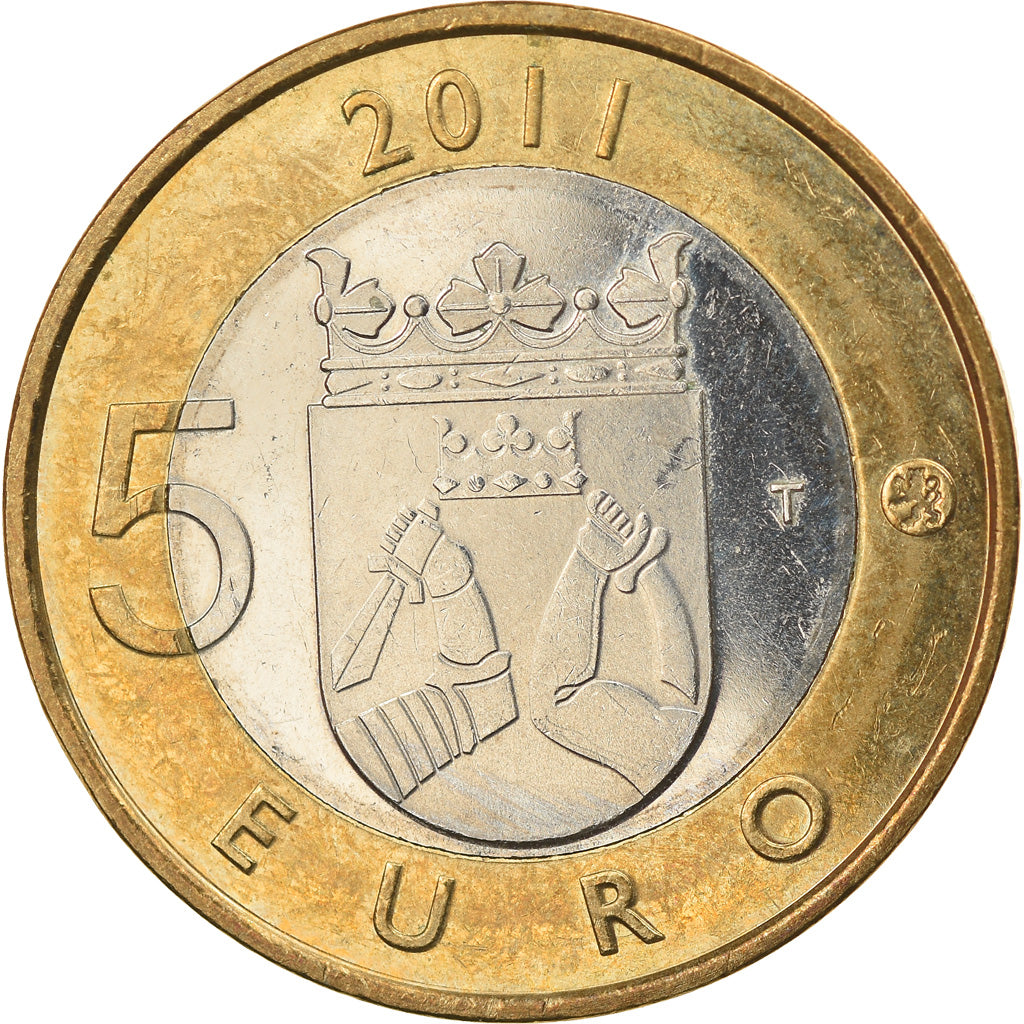 Finlandia, 5 Euro, 2011, Vantaa, EBC+, Bimetálico, KM:159