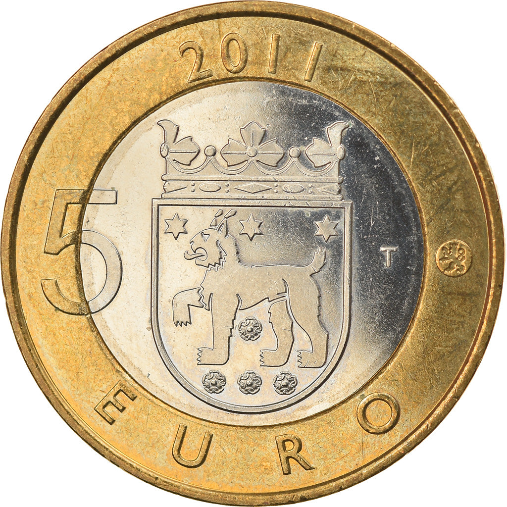 Finland, 5 Euro, 2011, Vantaa, MS(63), Bi-Metallic, KM:161